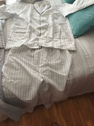 Pijama Rayas Hombre Azul y Blanco