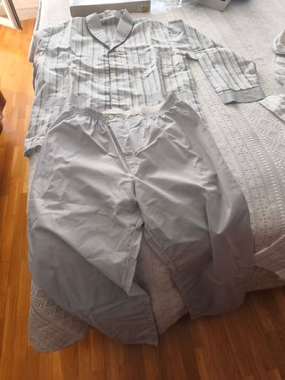 Pijama Rayas Hombre Azul y Blanco