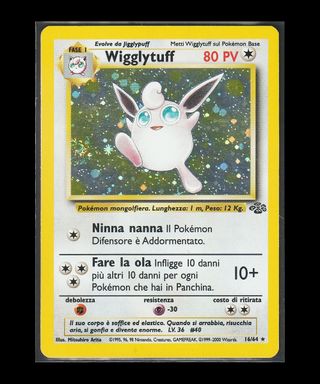 Carta Pokémon TCG "Wigglytuff HOLO 016" Jungle Ita
