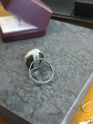 Anillo plata de ley • Piedra Natural Central