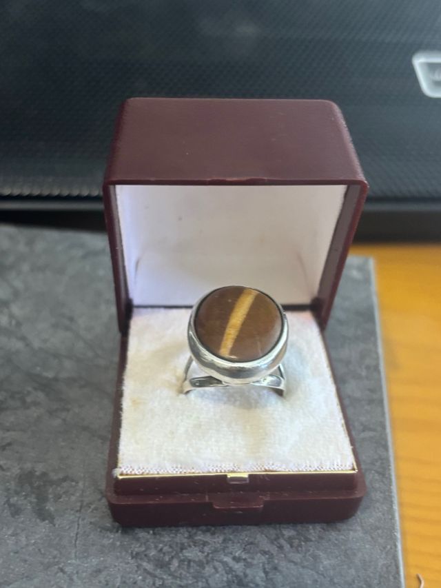 Anillo plata de ley • Piedra Natural Central