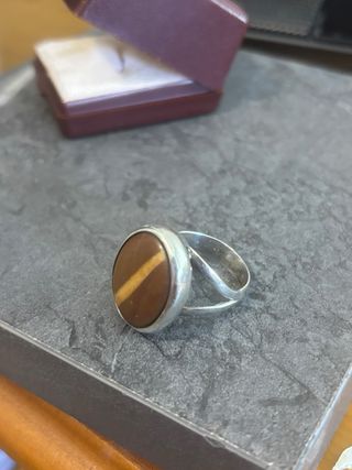 Anillo plata de ley • Piedra Natural Central