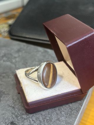 Anillo plata de ley • Piedra Natural Central