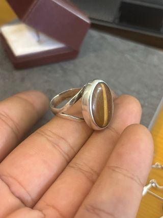 Anillo plata de ley • Piedra Natural Central