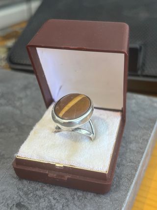 Anillo plata de ley • Piedra Natural Central