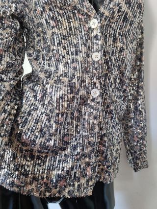 Camisa lentejuelas plateadas