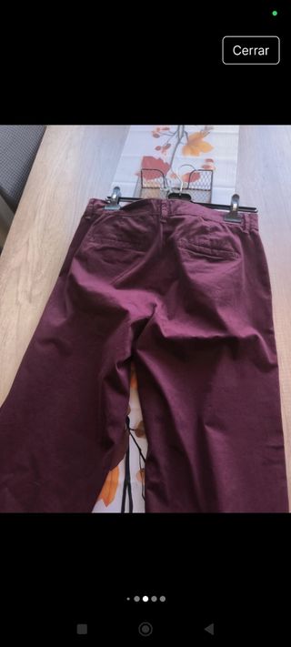 Pantalón Lefties burdeos talla L nuevo
