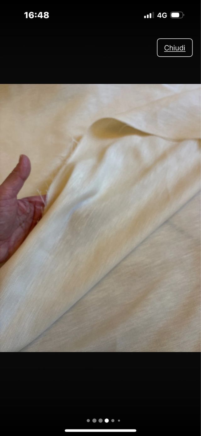 Tessuto puro lino 100% beige