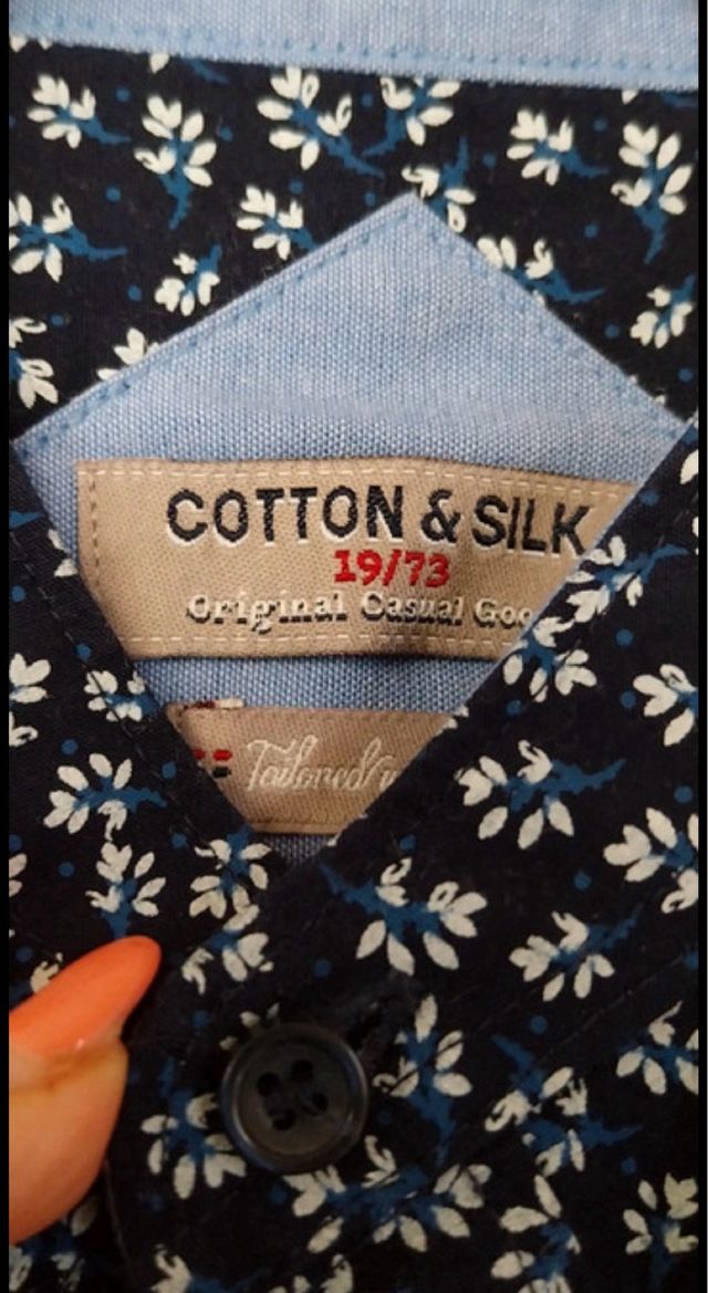 Camicia uomo Cotton & Silk fantasia floreale