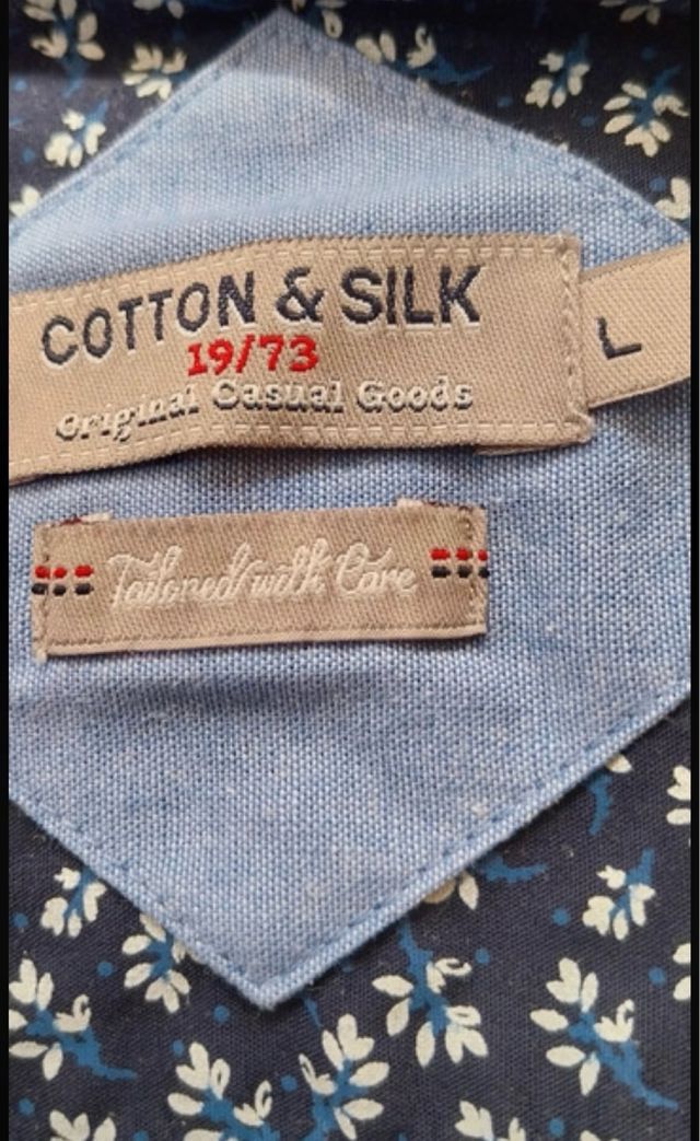 Camicia uomo Cotton & Silk fantasia floreale