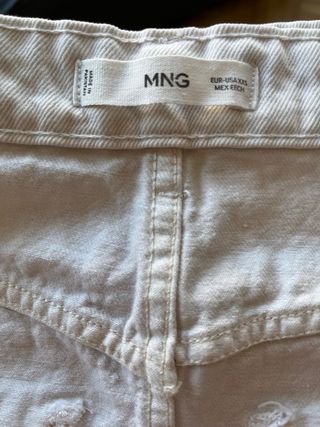 Falda larga vaquera blanca