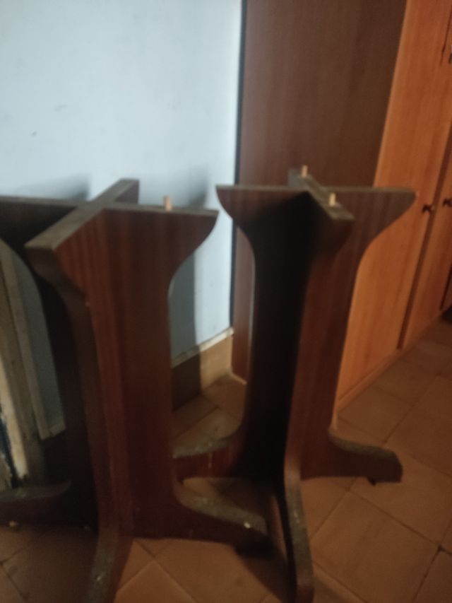 Juego de 2 patas de mesa de madera