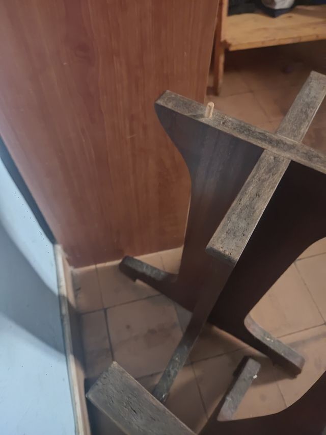 Juego de 2 patas de mesa de madera