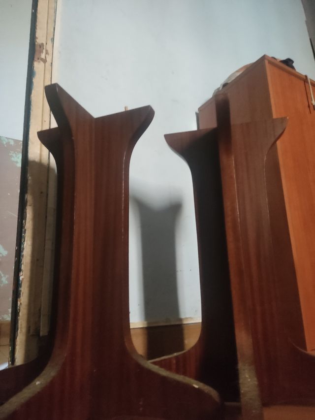 Juego de 2 patas de mesa de madera