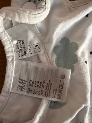 Saco dormir bebé H&M 62-68cm