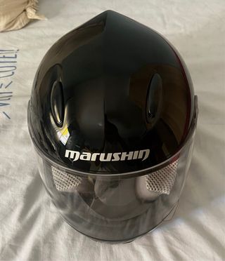 Casco Moto Negro Marushin XS