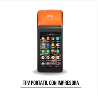 TPV Portátil con Impresora Naranja