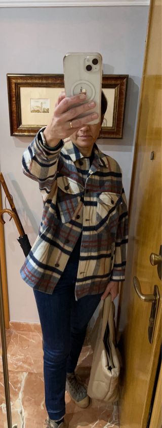 Sobrecamisa Zara cuadros