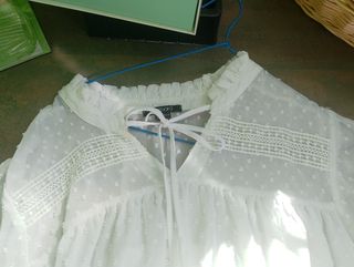 Blusa blanca manga corta