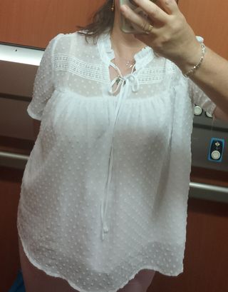 Blusa blanca manga corta