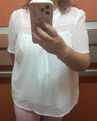 Blusa blanca manga corta