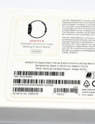 Apple Watch Series 8 45mm Aluminio Negro