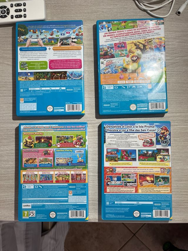 Lote 4 Juegos Mario Wii U con caja y los papeles