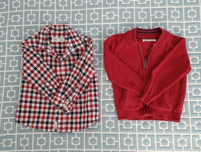 Conjunto Camisa y Chaqueta Punto Bebé 12-18m