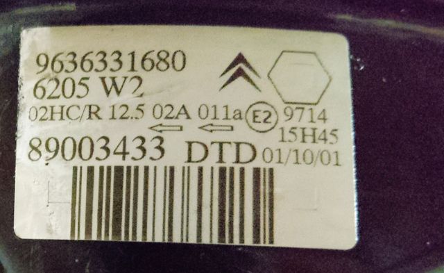 Faro Citroën Saxo delantero año 1.999