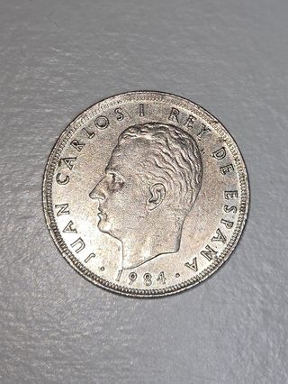 Moneda 25 PTAS Juan Carlos I 1984