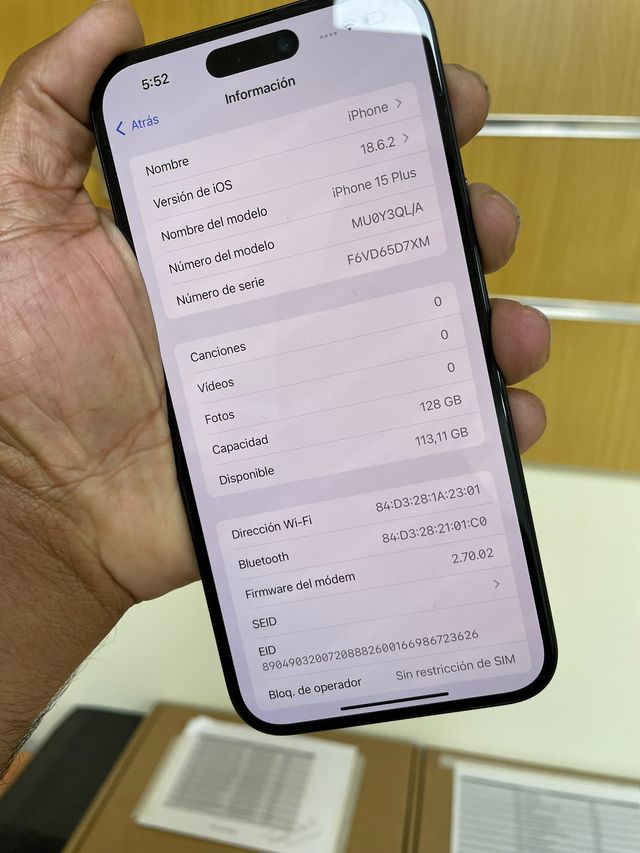 Iphone 15 plus - Negro 108679 128gb