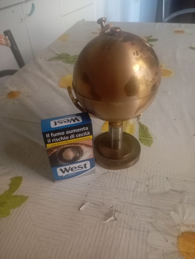 Porta sigarette vintage da tavolo in ottone