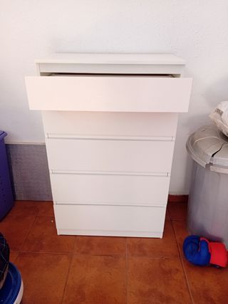 Cajonera blanca de 5 cajones