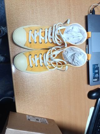 Zapatillas Veja Hombre Botín Amarillo Blanco