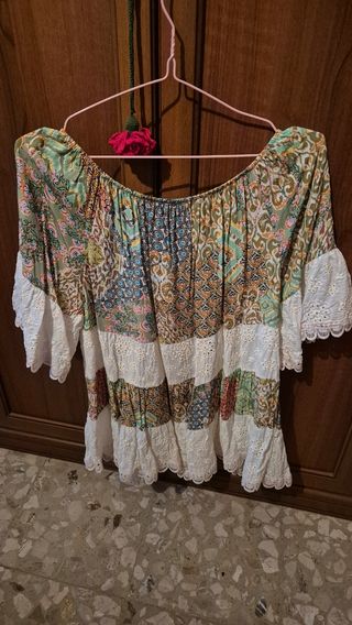 Camicia Boho Chic Patchwork