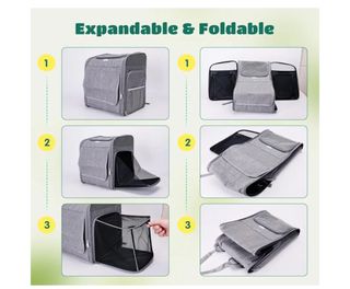 Mochila Transportín para Mascotas Gris