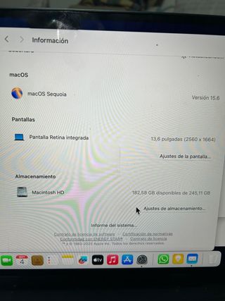MacBook Air M3 Plata, 13,6 pulgadas 