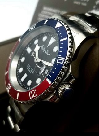 Reloj Mathey Tissot Jumbo Negro/Plateado