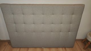 Cabecero Cama Ikea RYKKINN Gris Tela nuevo 160x108