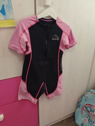 Traje neopreno niña Aqua Sphere rosa/negro talla 6