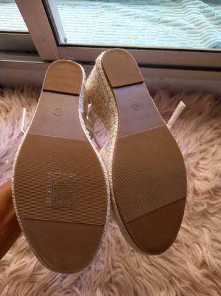 Sandalias esparto novia blancas