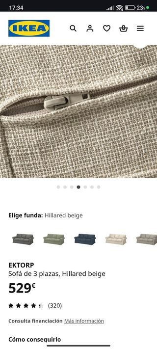 Sofá EKTORP 3 plazas