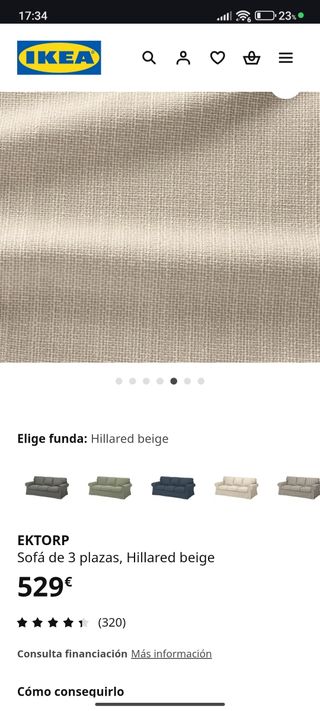 Sofá EKTORP 3 plazas