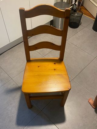 Sillas de madera estilo rústico x3