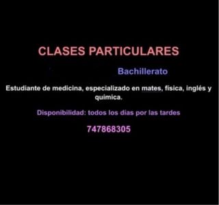 Clases particulares Bachillerato