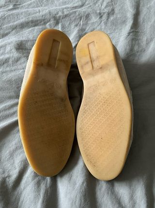 Mocasines de ante nude para mujer