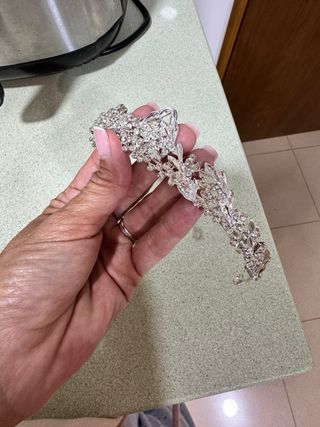 Tiara de Novia Plateada