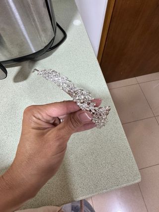 Tiara de Novia Plateada