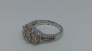 L628 Anillo Oro 18K Trio Circonitas