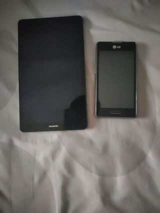 Lote de móviles y tablet antiguas para piezas